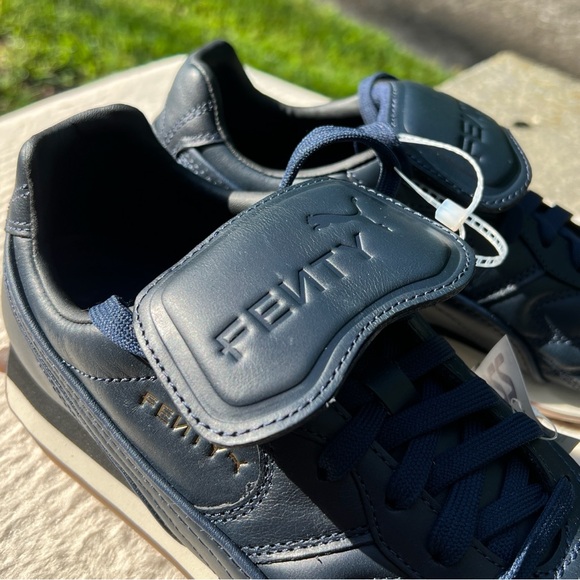 NEW Womens Size 9 Fenty Puma Avanti L x Rihanna Leather Sneaker in Navy Blue - Picture 5 of 8